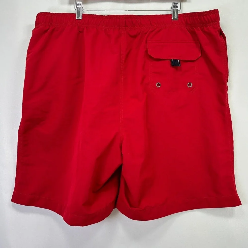 *NWOT* Lands' End Swim Trunks‎ Mens XXL Red Classic Casual Beachwear Shorts